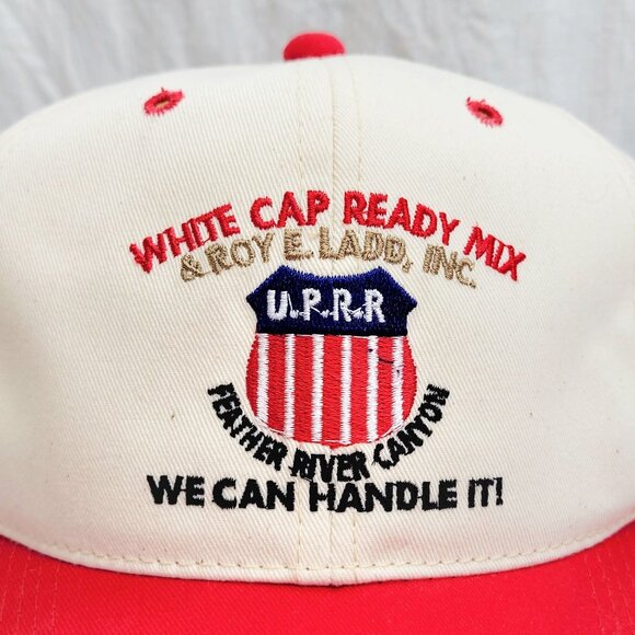 VTG White Cap Ready Mix UPRR Roy E Ladd Inc. Feather River Snapback Hat NOS - Picture 4 of 6